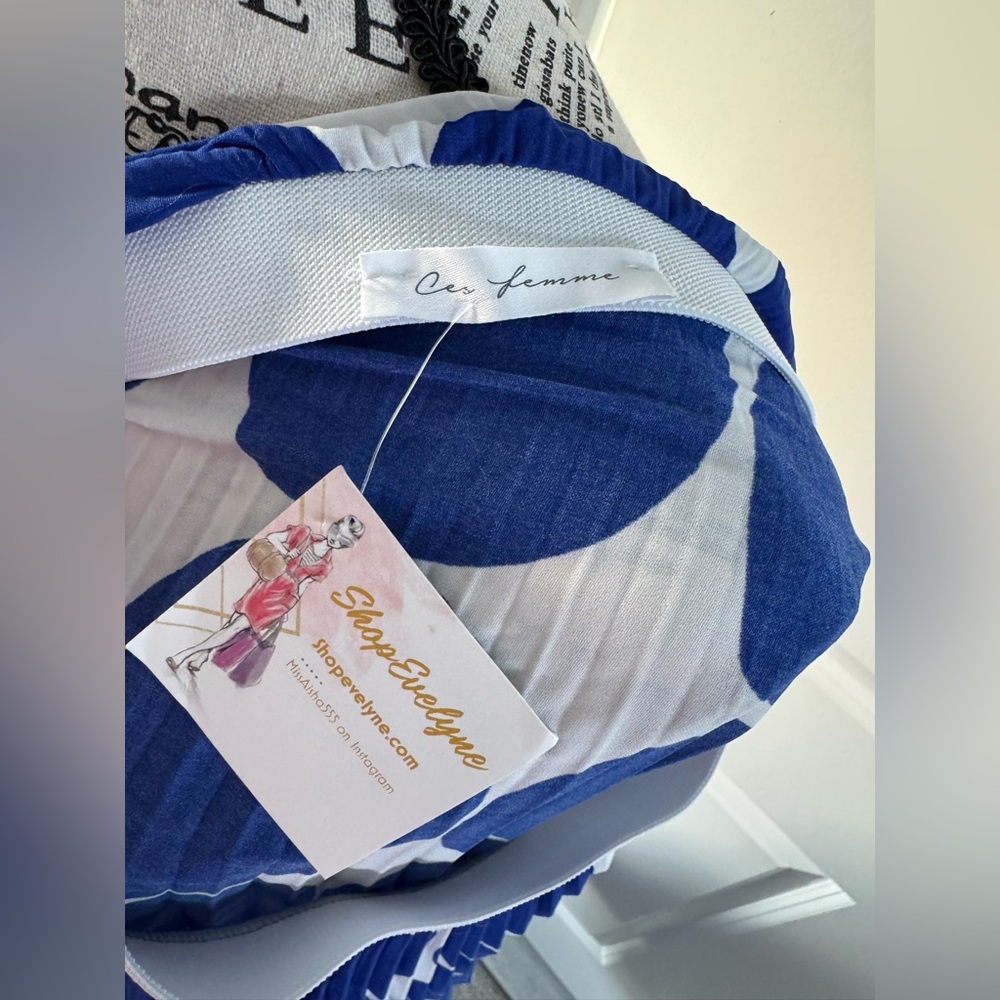 ShopEvelynne Navy and White Maxi Skirt - Picture 6 of 7